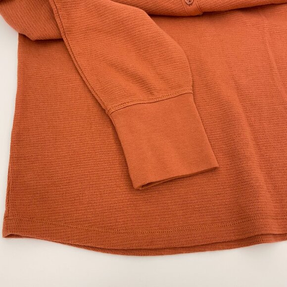 L.L. Bean Waffle-Knit Henley Top - Picture 9 of 11